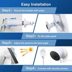 Solar Panel for Google Nest Camera, 5W Solar Power Charger for Nest Camera Ou…
