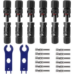 12PCS Solar Connectors with Spanners Male/Female for M-C4 Connector 6 Pairs