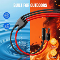 Integrated Solar Connector 2-8 Y Branch Parallel PV Adapter Cable Wire Plug Tool