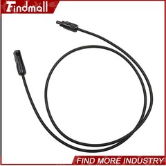 Findmall 5 Feet 10AWG Black + Red Solar Panel Extension Cable Wire Connector