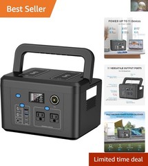 Portable Power Station 600W, Solar Generator with 296Wh Battery Backup