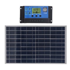 Solar Panel 10W 12V Polycrystalline IP65 Portable 30A Solar Controller4166