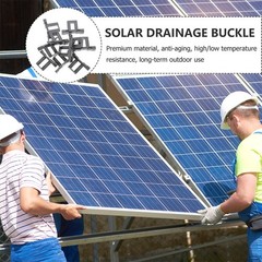 10 Pcs Photovoltaic Panels Water Clip Solar Panel Drainage Clamp ABS Material