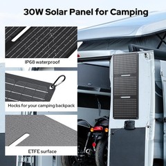 30W Solar Panel Charger YT30 Foldable Solar Panel IP65 Waterproof Solar Charg…