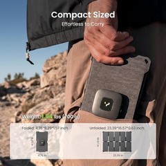 35W Solar Panel Charger with USB-A and USB-C Ports, 25.4% High Efficiency Fol…