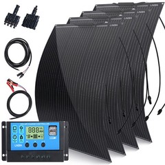 200W 400W Flexible Solar Panel Kit 12V Bendable Mono For RV Roof Camper Home