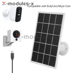 8W 5V Microcrystal Solar Panel + Mounting Bracket For Security Camera Water Pump