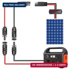 Goupchn Solar Panel to SAE Adapter Cable 10AWG | Solar to SAE PV Extension Wire,