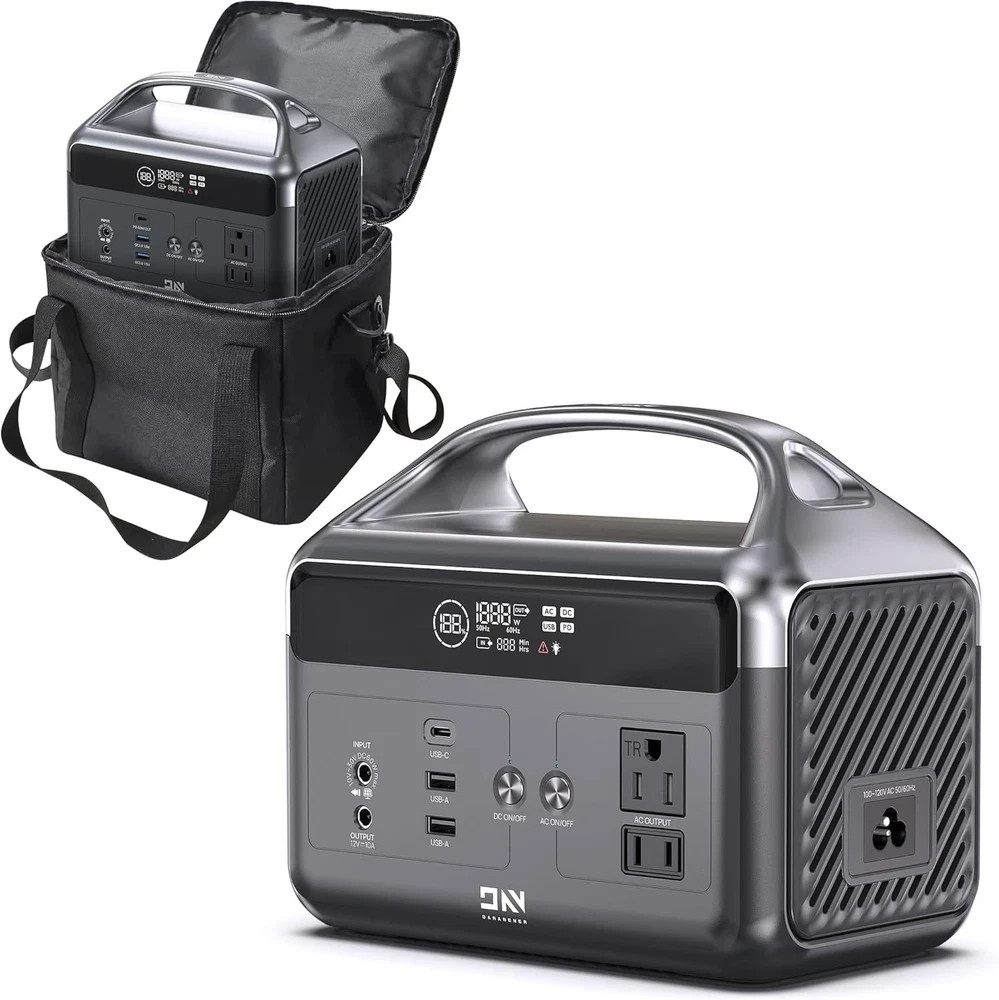 Portable Power Station 192Wh Lifepo4 Battery, Solar Generator with Storage Bag,