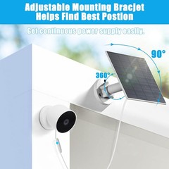 6W Solar Panel with Google Nest Outdoor & Indoor (Battery Version), Solar Pow…