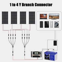 Solar Panel Y Branch Cable Connection Waterproof Adapter Connector Extension NEW