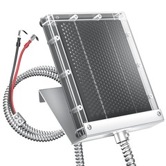 12V Solar Panel for Deer Feeder 1.7W Battery Charger Mount Alligator Clips Kit