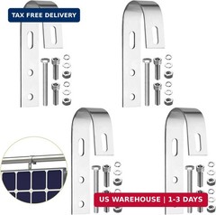 4PCS Solar Panel Mounting Brackets for Balcony & Fence, No Drill | 304 Sta
