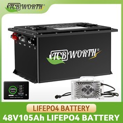 LiFePO4 48V 105Ah Lithium Battery Golf Cart 200A BMS 10.24Kw 15000+ Cycle 10Year