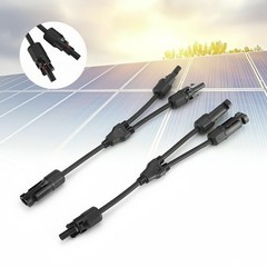 Solar Cable Splitter Waterproof 2Y/ 4Y Branch Solar Panel Cable Connector 1 Pair