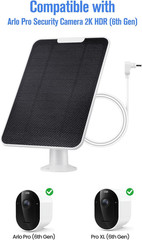 Solar Panel Charger Compatible with Arlo Pro 6/6 XL, 6V 5W Solar Panel for Arlo