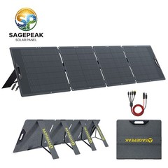400W Foldable Solar Panels with Adjustable Kickstand Solar Charger Power Supply