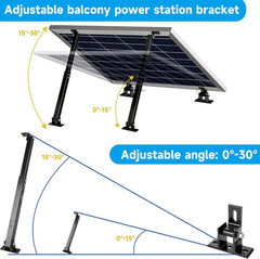Adjustable Solar Panel Tilt Mount Brackets Aluminum Alloy Solar Panel Mounting S