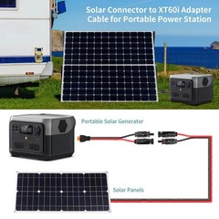10AWG Tinned Copper Wire XT60i to Solar Panel Connector Extension Cable 10FT – H