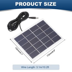 Mini 5V 3W 0.6A Solar Panel for Polycrystalline Cell with 3.1m Wire