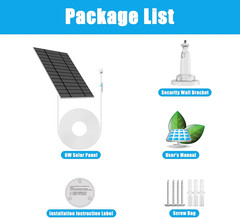 6W Solar Panel Compatible with Google Nest Camera Outdoor & Indoor (Battery Vers