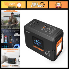 Portable Power Station 135W Solar Generator | 98Wh Battery Backup, AC Outlet, LE