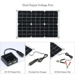 2Pcs 500W Flexible Solar Panel Kit Dual USB 60A Controller Battery Charge Car RV