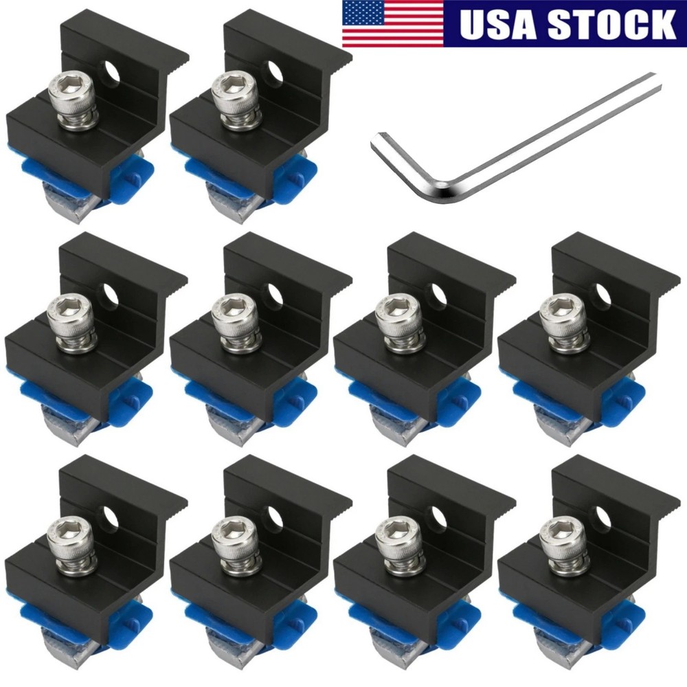 10PCS Solar Panel End Clamp for Standard Aluminum 30/35mm Solar Panel Brackets