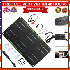 Sustainable 10W 12V Solar Panel Battery Maintainer – Plug & Play Convenience