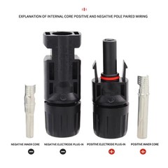 Pair of photovoltaic connectors 30A male female solar panels 4-6mmq