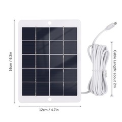 3W 5V Portable Waterproof Solar Charger For Camping Phones Fans Lights Cameras