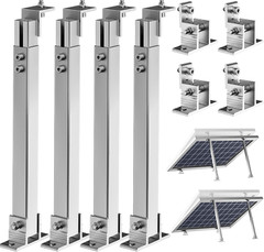2 Set Adjustable Solar Panel Tilt Mount Brackets Aluminum Alloy Mounting Bracket