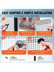 New PVC Coated Steel Solar Mesh 6x100ft Pest Barrier Durable Critter Guard Kit