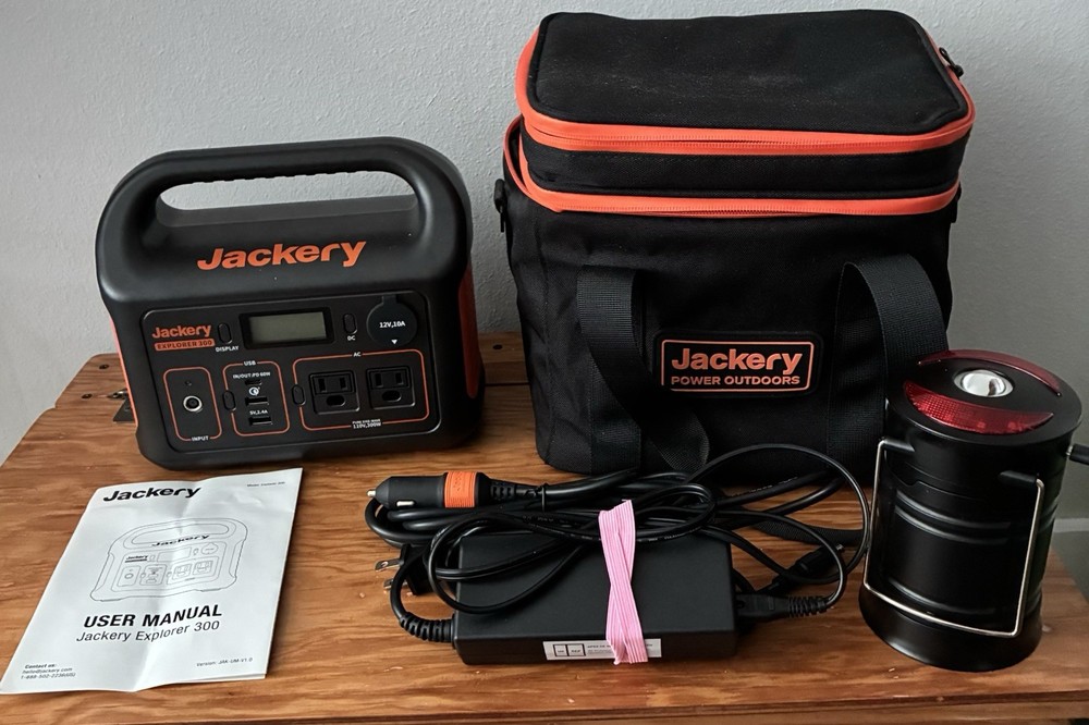 Jackery Power Station Explorer 300 292Wh Backup LiFePO4 Battery & Carrying Case