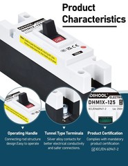 100 Amp Battery DC Disconnect Switch, DC Breaker for Main Power Station,