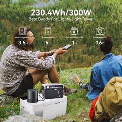 300W 230.4Wh Outdoor Portable Solar Power Station and Energy Storage Generator