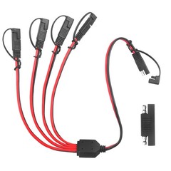 12AWG SAE Y Splitter Extension Cable with SAE Polarity Reverse Adapter 2 FT SAE
