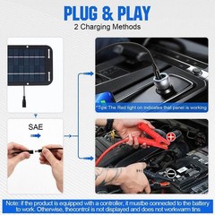 Set of 2-12V 30W Car Boat Power Solar Panels-Battery Maintainer for Vehicles +