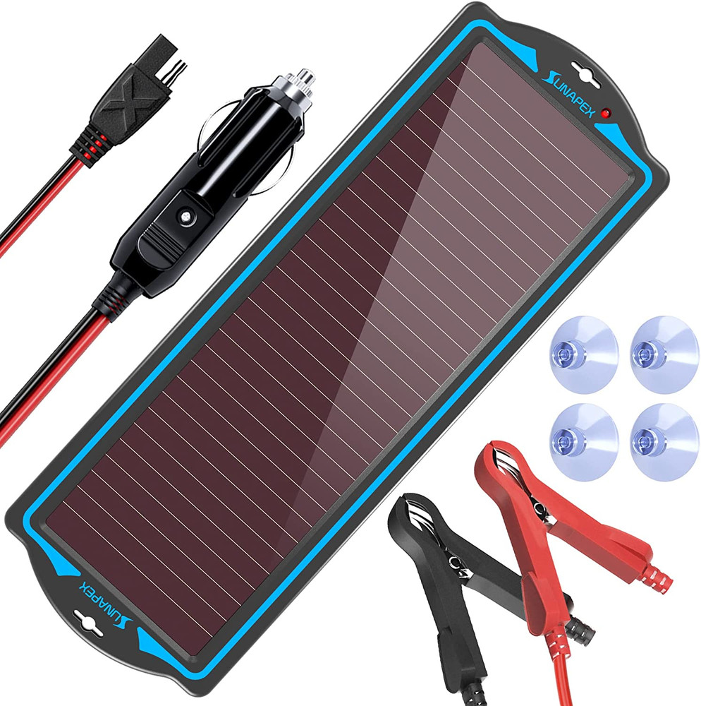 12V Solar Trickle Charger Panel for Car RV Boat Motorcycle – Waterproof Battery