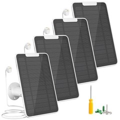 Solar Panel Charger for Google Nest Cam Outdoor/Indoor Battery, 5W, 4 Pack