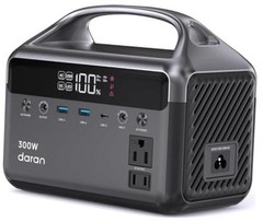 Portable Power Station, 300W (Surge 600W) 192Wh Power Bank with gray black