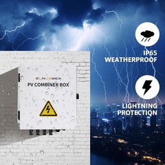 Waterproof Solar Combiner Box 4 String IP65 Waterproof Combiner with Lightning