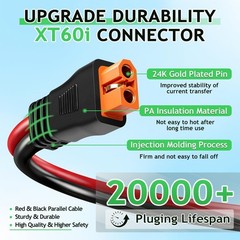 Solar Panel Extension Cable, 10AWG Solar to XT60i Charge Extension Cable, MC4…