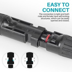 Tool Free Solar Cable Connectors for 3 Solar Panel Connectors Kit Solar