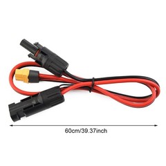 Charging Cable Connection Cable Female Solar Panel PVC Safe Tinned Copper 0.6m