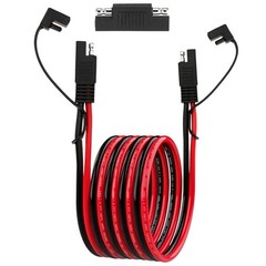 10FT SAE Extension Cable 10AWG with Polarity Reverse Adapter for Solar Panel RV