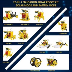 Raesoot Solar Robot Kit For Kids Age 8-12 Stem Building Toys12-In-1 Build Your
