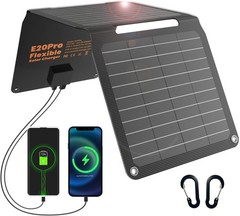Upgraded FlexSolar 20W Portable Solar Panel IP67 Power Emergency Solar Charger