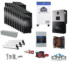 15KW Complete Offgrid Solar Kit + EG4 18kPV + 32KW OMO 48V Freedom Series Lithiu