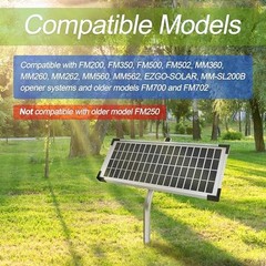 FM123 Solar Panel Kit Compatible Mighty Mule Gate Opener 10W